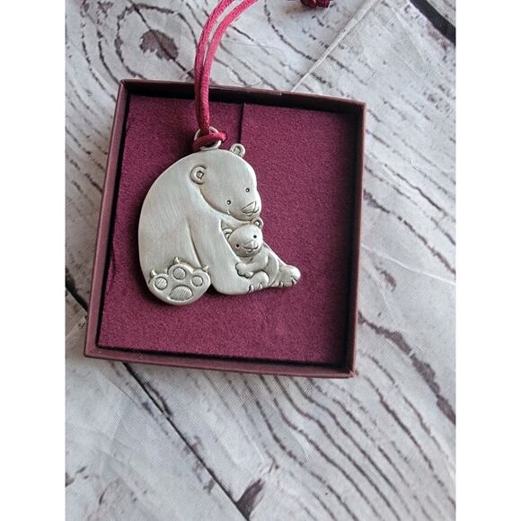 Seagull Pewter Polar Bear Ornament With Box Made In Canada - Picture 2 of 6